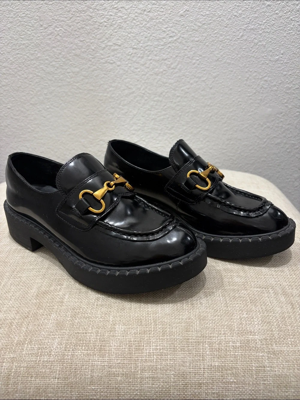 Jeffrey Campbell patent leather loafer